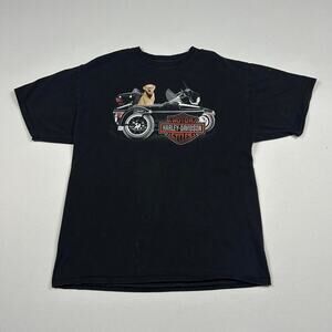 Harley Davidson Dog Graphic T Shirt